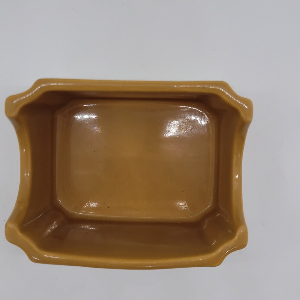 Hall China 716 Vintage Tan Ceramic Sugar Packet Holder Caddy Made in USA - Picture 5 of 9